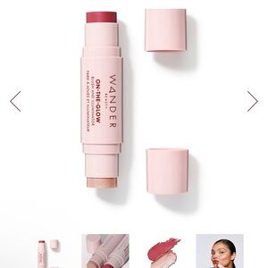 New Wander Beauty On-the-Glow Blush & Illuminator - Strawberry Fields/Nude Glow